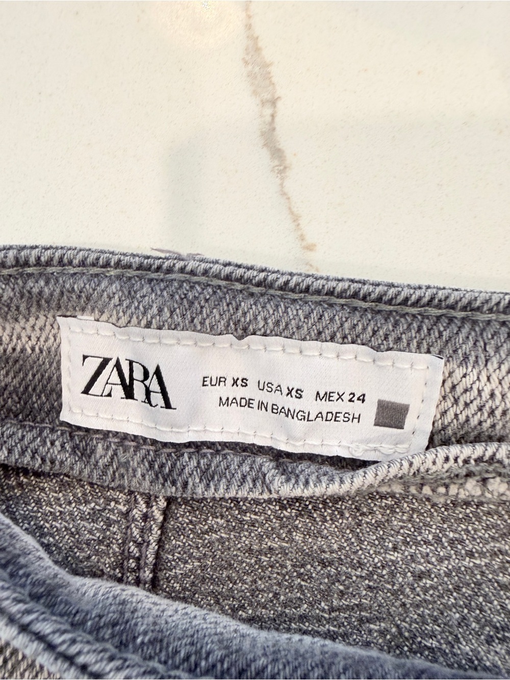 ⭐ ZARA Denim Crossover Midi Skirt in Dark Gray Z1975 XS - Picture 9 of 16